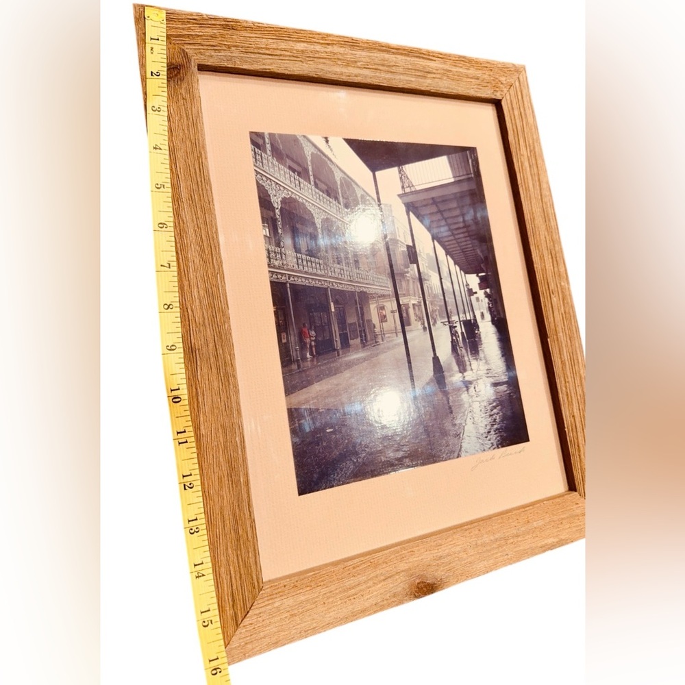 Signed 16x14 Jack Buck framed vintage New Orleans architecture photography - Picture 5 of 9